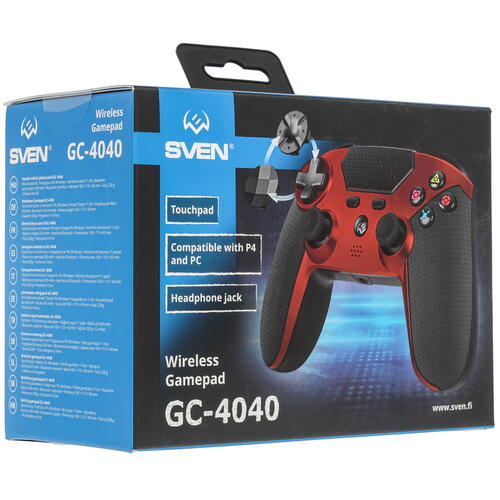 Купить Геймпад беспроводной/проводной SVEN GC-4040 красный  9050726. Характеристики, отзывы и цены в Донецке