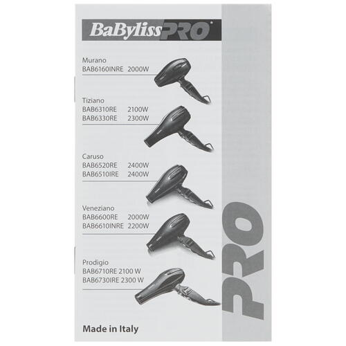 Купить Фен BaByliss Pro Tiziano BAB6330RE черный  8151349. Характеристики, отзывы и цены в Донецке
