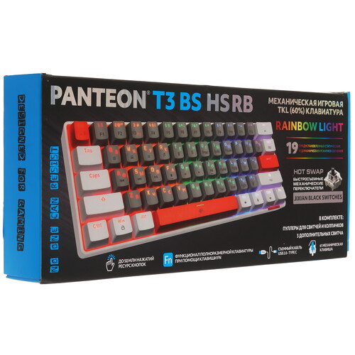 Купить Клавиатура  проводная PANTEON T3 BS HS RB  9251514. Характеристики, отзывы и цены в Донецке