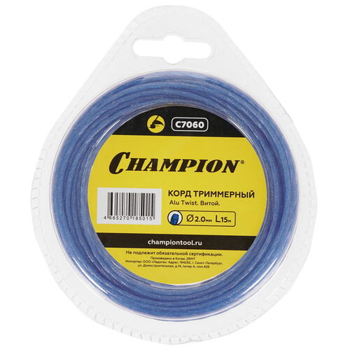Купить Леска для триммеров Champion Alu Twist C7060  5099781. Характеристики, отзывы и цены в Донецке