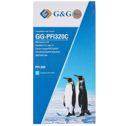 Купить Картридж G&G GG-PFI320C PFI-320C голубой  9146667. Характеристики, отзывы и цены в Донецке