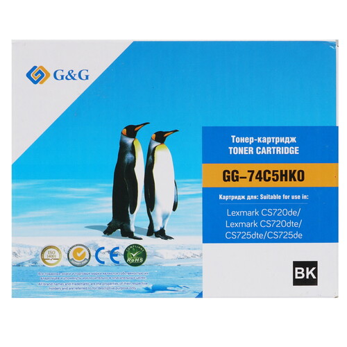 Купить Картридж лазерный G&G GG-74C5HK0 черный  9146343. Характеристики, отзывы и цены в Донецке