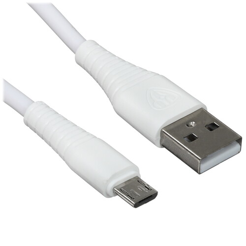 Купить Кабель круглый BY micro USB - USB 2.0 Type-A белый 1 м  5482228. Характеристики, отзывы и цены в Донецке