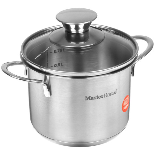 Купить Кастрюля Master House Piccolo 75319 1 л 12 см серебристый  5403408. Характеристики, отзывы и цены в Донецке