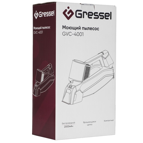 Купить Моющий пылесос   ручной Gressel RGVC-774001  черный  9294316. Характеристики, отзывы и цены в Донецке