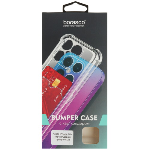 Купить Накладка  BoraSCO Bumper Case для Apple iPhone 16 прозрачный  5640418. Характеристики, отзывы и цены в Донецке