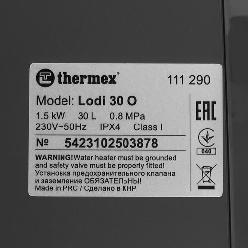 Купить Водонагреватель электрический Thermex Lodi 30 O  9136020. Характеристики, отзывы и цены в Донецке