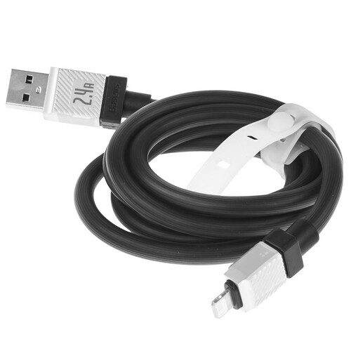Купить Кабель круглый Baseus Lightning 8-pin - USB 2.0 Type-A черный 1 м  9167157. Характеристики, отзывы и цены в Донецке