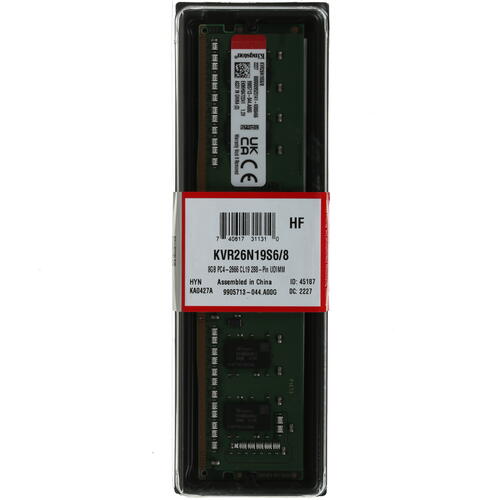 Купить Оперативная память Kingston ValueRAM [KVR26N19S6/8] 8 ГБ  5053404. Характеристики, отзывы и цены в Донецке