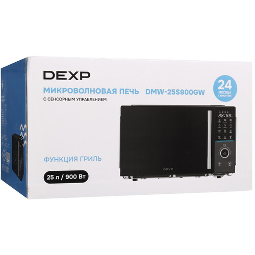 Купить Микроволновая печь DEXP DMW-25S900GW черный  9258395. Характеристики, отзывы и цены в Донецке