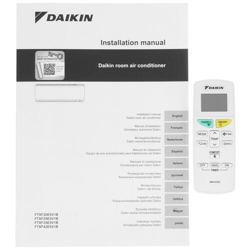 Купить Кондиционер настенный сплит-система Daikin FTXF20E/RXF20E белый  9045207. Характеристики, отзывы и цены в Донецке