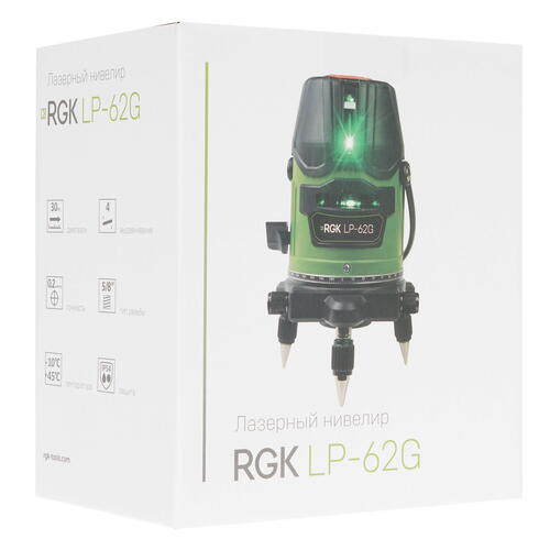 Купить Лазерный нивелир RGK LP-62G  8137431. Характеристики, отзывы и цены в Донецке