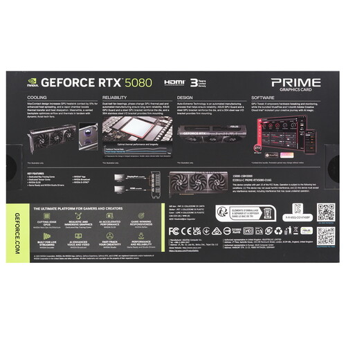 Купить Видеокарта ASUS GeForce RTX 5080 PRIME OC Edition  5613382. Характеристики, отзывы и цены в Донецке
