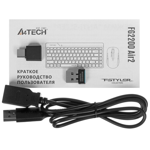 Купить Клавиатура+мышь беспроводная   A4Tech Fstyler FG2200 Air 2 бежевый  5495114. Характеристики, отзывы и цены в Донецке