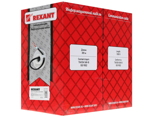 Купить Витая пара Rexant 01-0124  1159708. Характеристики, отзывы и цены в Донецке