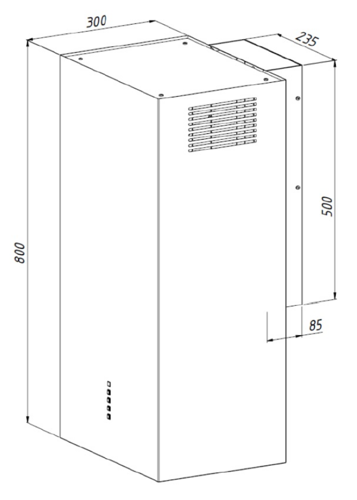 Купить Вытяжка пристенная AKPO WK-9 Terra 40 черный  9104422. Характеристики, отзывы и цены в Донецке