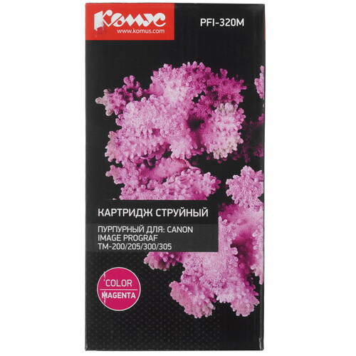 Купить Картридж Комус PFI-320M (2892C001) пурпурный  9199561. Характеристики, отзывы и цены в Донецке