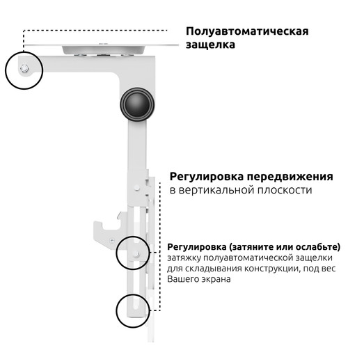 Купить Кронштейн для ТВ UNITEKI SNM3110CBW белый  9298831. Характеристики, отзывы и цены в Донецке