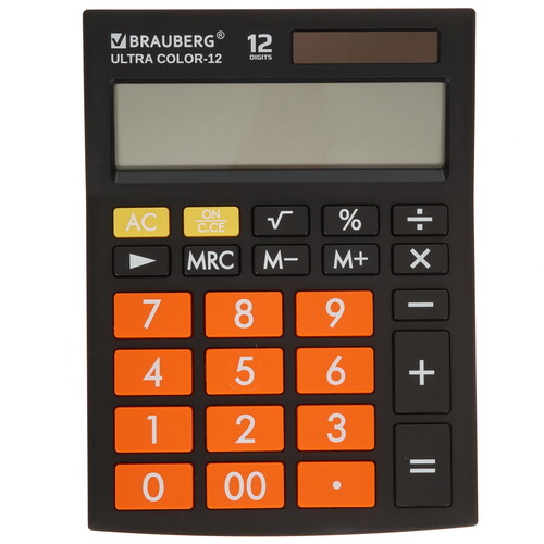 Купить Калькулятор бухгалтерский Brauberg ULTRA COLOR-12-BKRG  5044601. Характеристики, отзывы и цены в Донецке