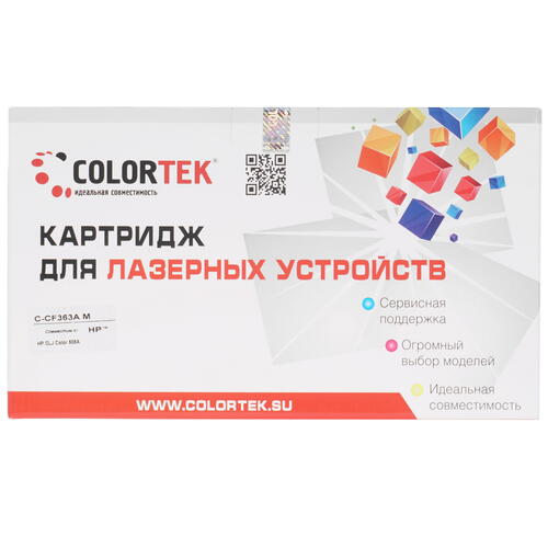 Купить Картридж лазерный Colortek CF363A (508A) M пурпурный  5367257. Характеристики, отзывы и цены в Донецке