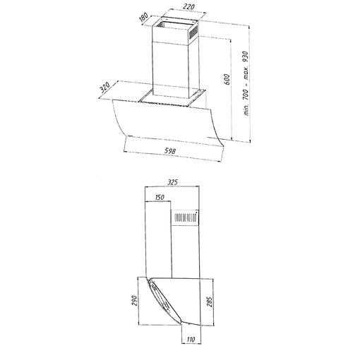 Купить Вытяжка наклонная Akpo WK-11 Clarus II черный  9907752. Характеристики, отзывы и цены в Донецке
