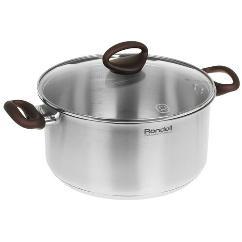 Купить Кастрюля Rondell Tierno RDS-1593 4.8 л 24 см серебристый  5002565. Характеристики, отзывы и цены в Донецке