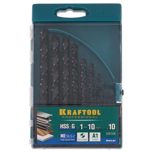 Купить Набор сверл KRAFTOOL 29651-H10  9975865. Характеристики, отзывы и цены в Донецке