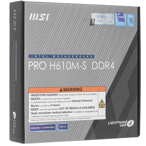 Купить Материнская плата MSI PRO H610M-S DDR4  5622604. Характеристики, отзывы и цены в Донецке
