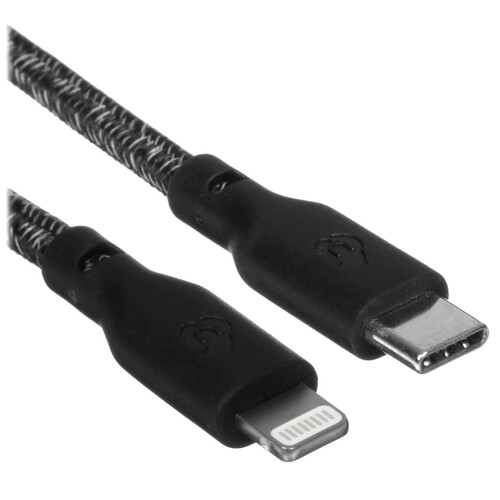 Купить Кабель круглый uBear Lightning 8-pin MFI - USB Type-C черный 2.4 м  5466126. Характеристики, отзывы и цены в Донецке