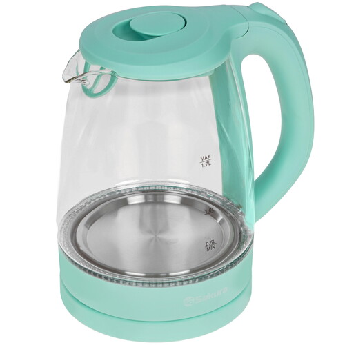 Купить Электрочайник Sakura SA-2733GR зеленый  9248650. Характеристики, отзывы и цены в Донецке