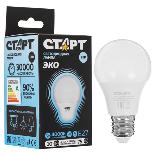 Купить Лампа светодиодная Старт LEDGLSE27 10W 40 WS  9180425. Характеристики, отзывы и цены в Донецке