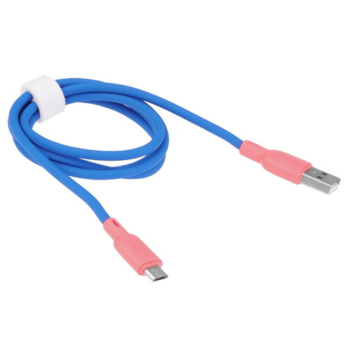 Купить Кабель круглый BY micro USB - USB 2.0 Type-A синий 1 м  5482077. Характеристики, отзывы и цены в Донецке