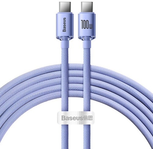 Купить Кабель круглый Baseus USB Type-C - USB Type-C фиолетовый 2 м  9167065. Характеристики, отзывы и цены в Донецке