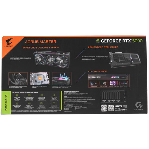 Купить Видеокарта GIGABYTE GeForce RTX 5090 AORUS MASTER  5623716. Характеристики, отзывы и цены в Донецке