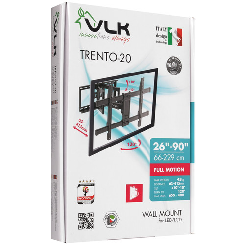 Купить Кронштейн для ТВ VLK TRENTO-20 черный  4827798. Характеристики, отзывы и цены в Донецке