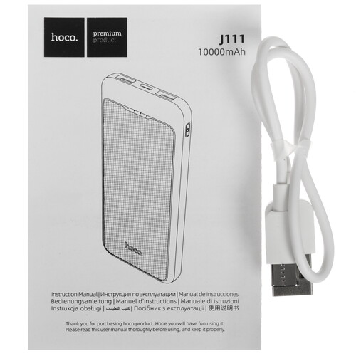 Купить Портативный аккумулятор Hoco J111 белый  5493639. Характеристики, отзывы и цены в Донецке