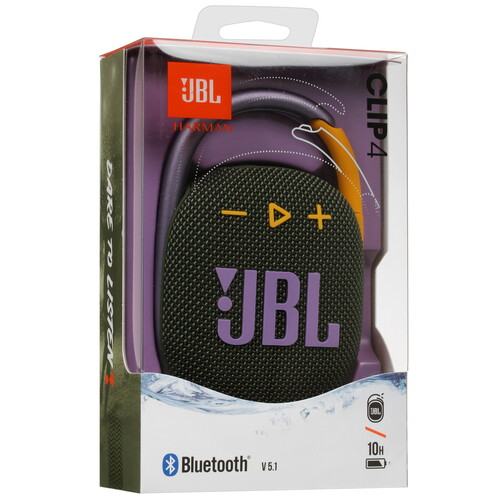 Купить Портативная колонка JBL CLIP 4, зеленый  5045873. Характеристики, отзывы и цены в Донецке