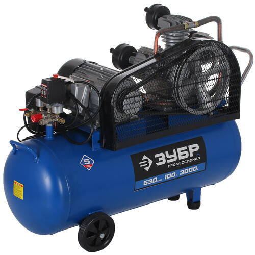 Купить Компрессор поршневой масляный Зубр КПМ-530-100  5308101. Характеристики, отзывы и цены в Донецке