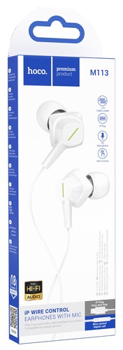 Купить Проводные наушники Hoco M113 Clear белый 2024  5467290. Характеристики, отзывы и цены в Донецке