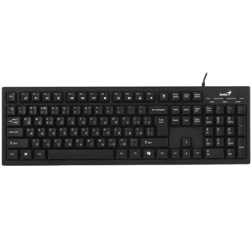 Купить Клавиатура+мышь  проводная  Genius KM-100SE черный  9182664. Характеристики, отзывы и цены в Донецке