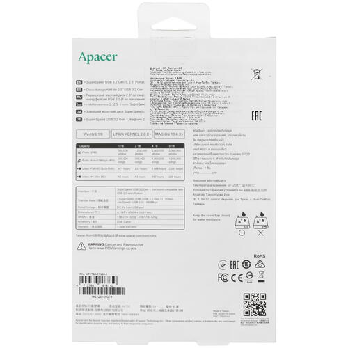 Купить 1 ТБ Внешний HDD Apacer AC732  5036735. Характеристики, отзывы и цены в Донецке