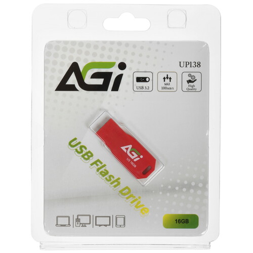 Купить Память USB Flash 16 ГБ Agi UP138 [AGI016GBRUP138-RT]  5621117. Характеристики, отзывы и цены в Донецке