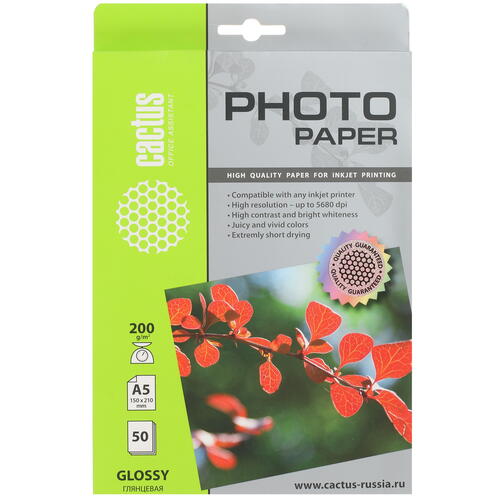 Купить Фотобумага Cactus CS-GA520050  7945477. Характеристики, отзывы и цены в Донецке