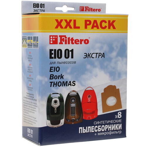 Купить Мешок-пылесборник Filtero EIO 01 XXL PACK белый  4820316. Характеристики, отзывы и цены в Донецке