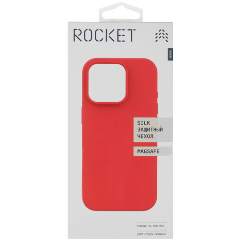 Купить Накладка  Rocket Silk для Apple iPhone 16 Pro Max красный  5474326. Характеристики, отзывы и цены в Донецке