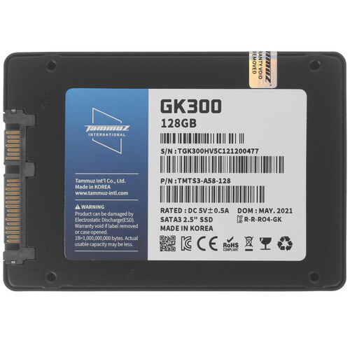 Купить 128 ГБ 2.5" SATA накопитель Tammuz GK300  4764702. Характеристики, отзывы и цены в Донецке