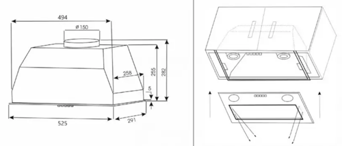 Купить Вытяжка полновстраиваемая EXITEQ EX-1176 белый  5352269. Характеристики, отзывы и цены в Донецке