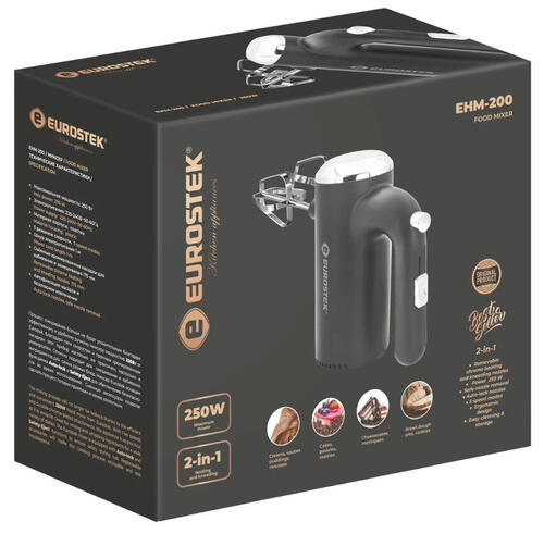 Купить Миксер Eurostek EHM-200 черный  9051197. Характеристики, отзывы и цены в Донецке