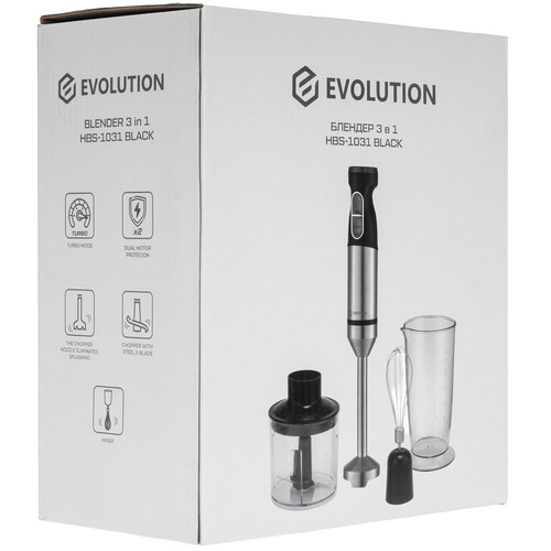Купить Блендер погружной Evolution HBS-1031 черный  9208709. Характеристики, отзывы и цены в Донецке