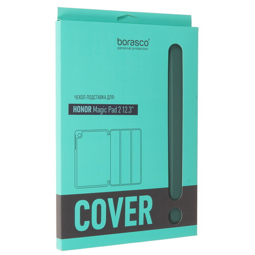 Купить Чехол-книжка BoraSCO для HONOR MagicPad 2 зеленый  5611760. Характеристики, отзывы и цены в Донецке